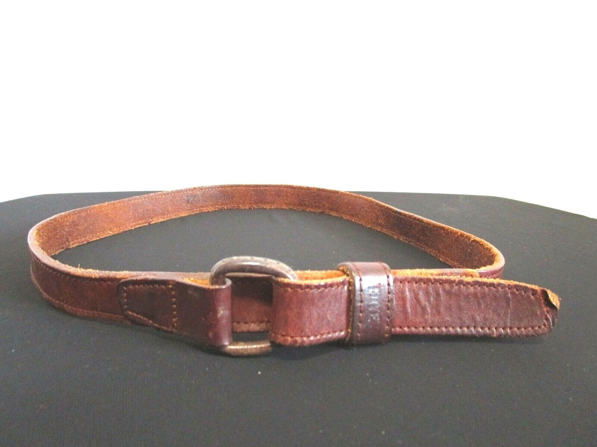 Frye Brown Leather Pull Through Buckle Women
