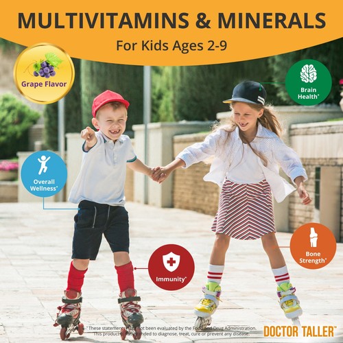 Doctor Taller Kids by NuBest - Multivitamins & Multiminerals - Kids Ages 2 to 9 - Picture 12 of 15
