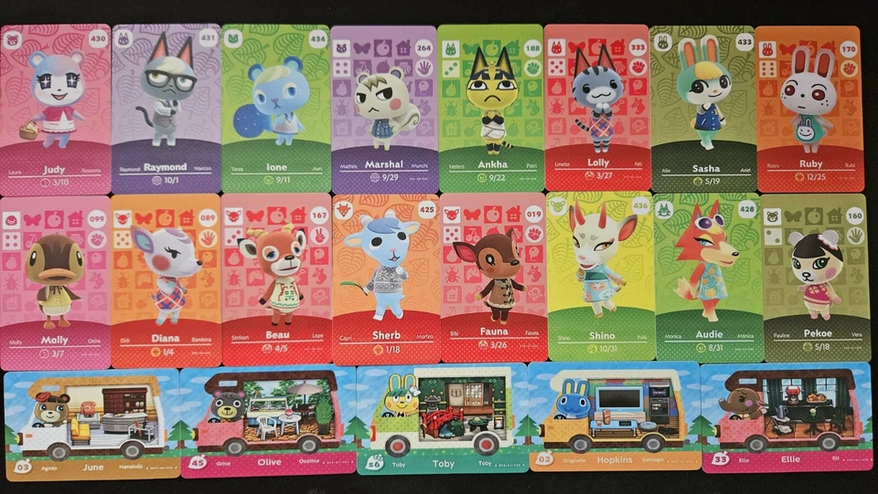 MARKENLOS Amiibo Karten NFC Animal Crossing New Horizons 🐱🐰🐶💕
