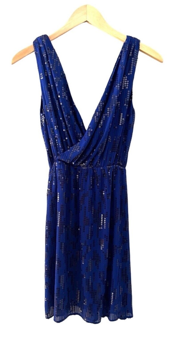 express blue sequin dress Windsor Leila Sequin Bodycon Mini Dress in Royal Blue | Size: XXS main image 0