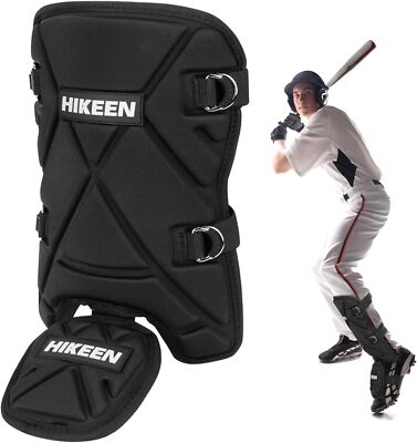 Baseball Leg Guard Batter's Shin and Foot Shield with Adjustable Straps