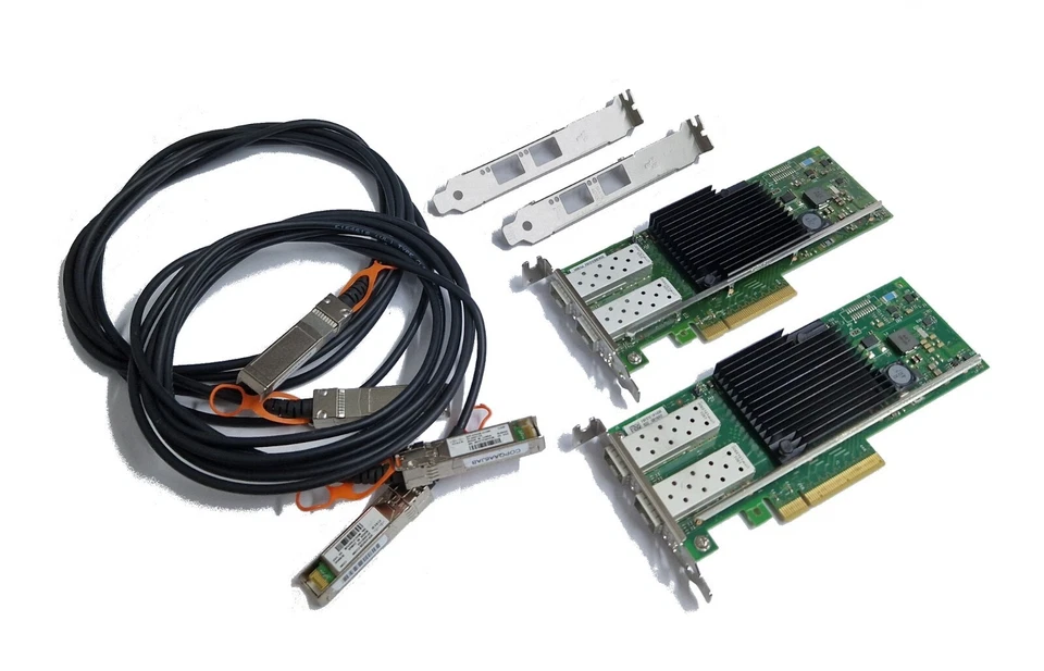 10G Netzwerk Kit 2x Intel X710-DA2 10 Gigabit NIC GBe SFP+ 2x3m SFP+ Kabel Cisco