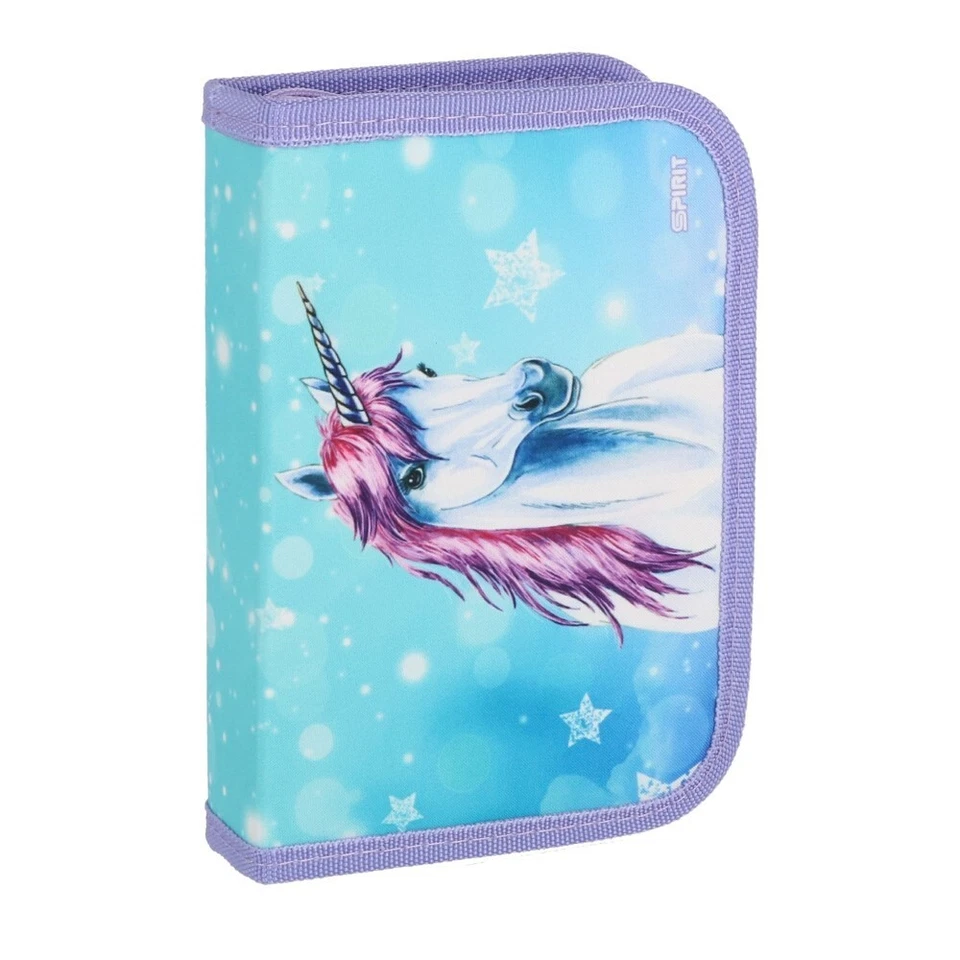 SPIRIT Mäppchen 28teilig Einhorn Pferd Mädchen Federtasche Etui gefüllt neu