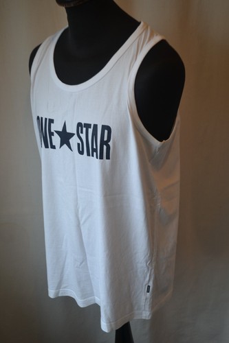 Vtg converse one star white vest shirt sz L mod casual sport - Picture 8 of 12