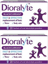 Image of 40 x DIORALYTE Oral Electrolyte Sachets (2 x 20 pack) - Blackcurrant/Natural NP