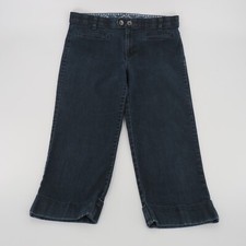 Bandolino Dark Wash Maureen Mid-Rise Rolled Cuff Jean Capris Women's size 8
