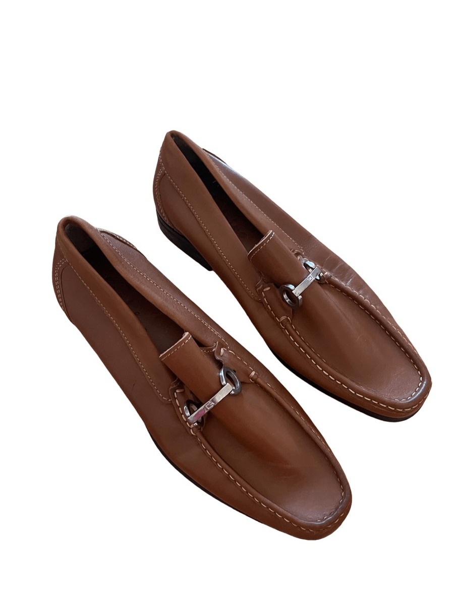 Sandrino Cordoba Mens Brown Leather Moc Toe Slip On Loafer  display picture 1