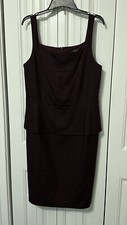 Banana Republic Womens Dress Jumper Sleeveless A-Line 14 Tall Purple Berry Wool