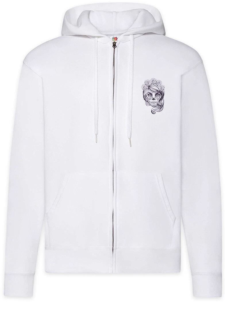 Dia de Muertos III Zipper Hoodie Gang Latino Mexico Sugar Latin Tattoo Skull
