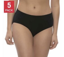 Felina 5 Pack Pima Cotton Wide Waistband Hipster Underwear Multicolor Large