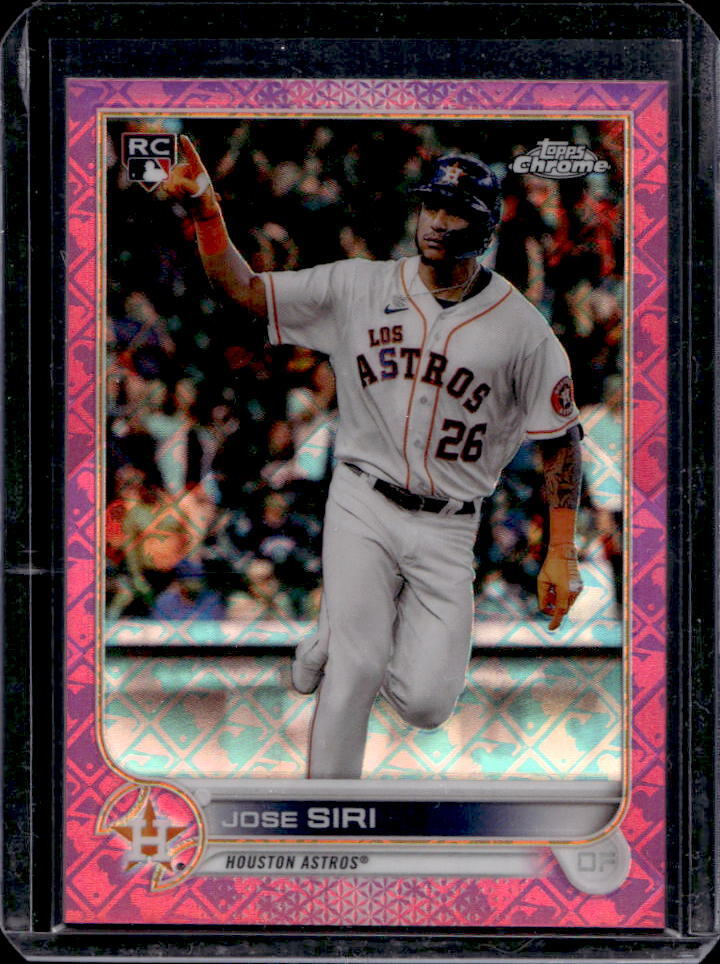 2022 Topps Chrome Logofractor Jose Siri Pink Refractor Rookie RC #138/199 Astros