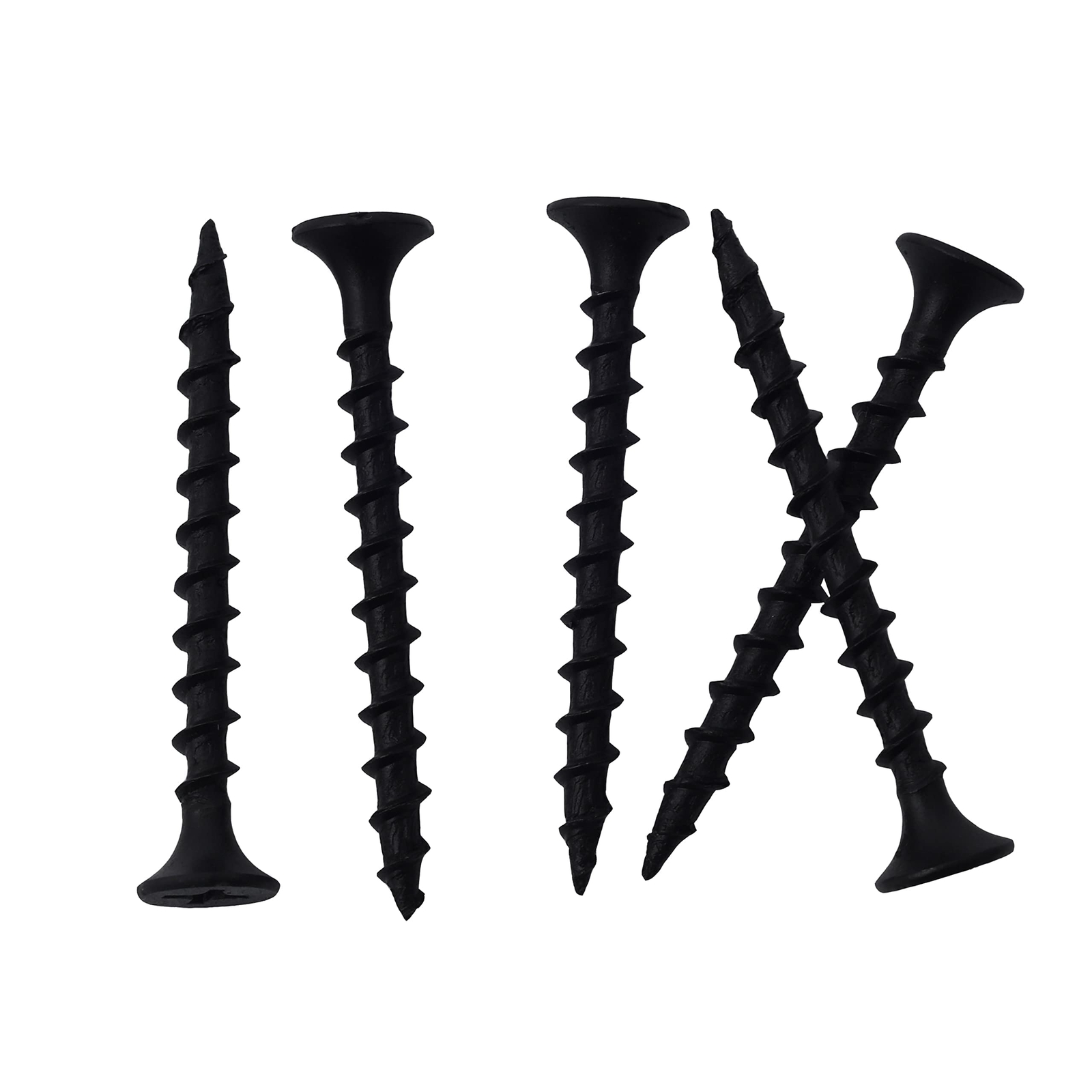 160pcs 1.5-inch Black Drywall Screws Phillips Bugle Head Coarse Thread