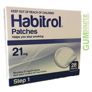 Habitrol Step 1, Transdermal Nicotine Patch 21mg,  1 DENTED box  28 patches