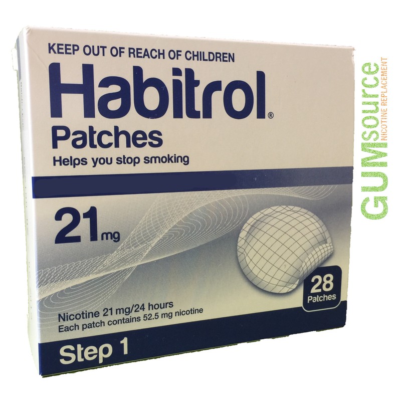 Habitrol Step 1, Transdermal Nicotine Patch 21mg,  1 DENTED box  28 patches