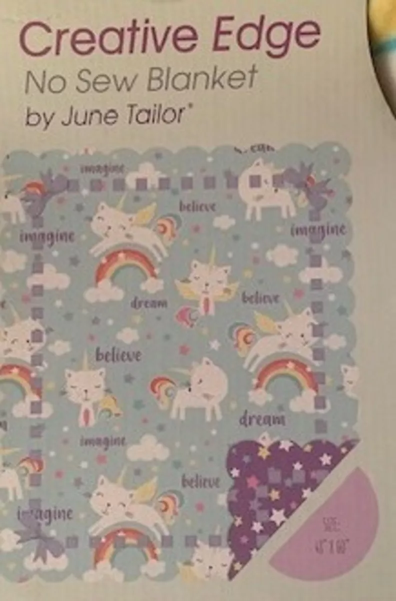 Caticorn (Cat Unicorn) Creative Edge No Sew Blanket (No Sewing Blanket Kit)