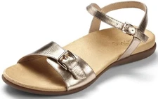 Vionic Orthotic Leather Ankle Strap Sandals - Alita - Platinum