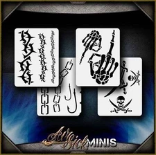 Mini Rebel Set Airbrush Stencil Template Airsick
