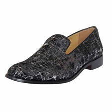 LIBERTYZENO Mens Manmade Leather Cushioned Footbed Loafer Slip-On Shoes