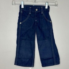 Vintage 1970s Kids Blue Jeans 70s Rough Housers Sears Size 3T Dark Denim Western