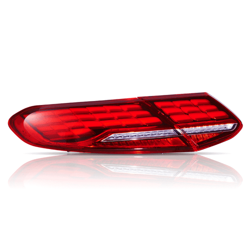 VLAND FULL LED RED Tail Lights For 2015-2021 Mercedes Benz C-Class W/Animation - Picture 3 of 13