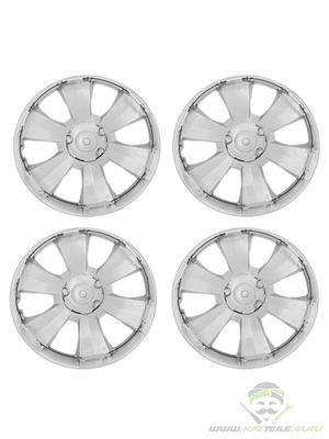 Skoda 5E0601147GZ31 Radkappe (1 Stück) Radzierkappe 16 Zoll Radblende Radzierblende, Silber *** Für Stahlfelge 6.5Jx16H2 ET46