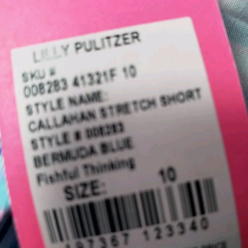 Neu mit Etikett Lilly Pulitzer Callahan 5" Shorts Größe 10 blau Fishful Thinking - Bild 11 von 13