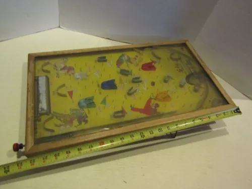 VINTAGE NORTHWESTERN PRODUCTS Table Top Wooden Pinball Game Sports Baseball