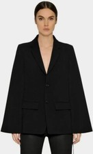 Diesel Black Gold Wool Cape Blazer Formal Smart Dinner Jacket Eu 38 Uk 10 Bnwt