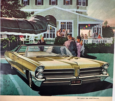 Pontiac Bonneville Brougham Car Ad Vintage 1965 Magazine Print Gm General Motors