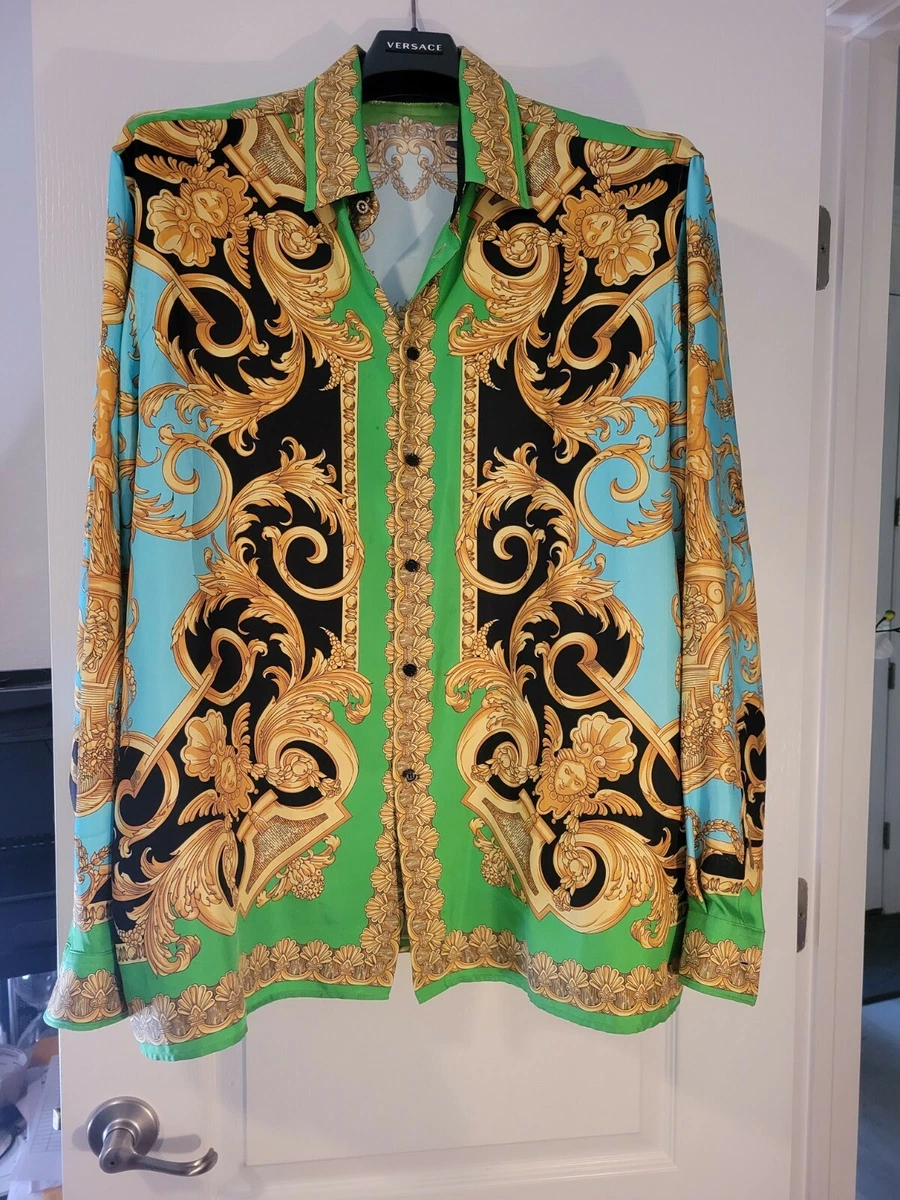 Versace silk sales dress shirt