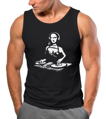 Herren Tank-Top Mona Lisa Techno Festival DJ Electronic Music Rave Fashion