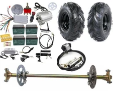 29" Rear Axle Kit Assembly 6" Wheels Tire 48V 1800w Motor Battery Electirc ATV