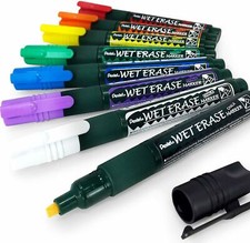 Pentel Wet Erase Liquid Chalk Marker Pens - High Grade - Indoor And Outdoor