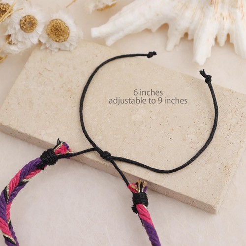 Bisexual Lesbian Pride Bracelet for Women, Adjustable Anchor Cross Charm Bracele - Picture 3 of 7