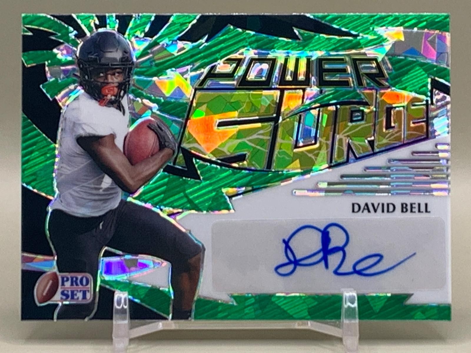 2022 Pro Set Metal David Bell Power Surge Auto Crystal Green /5 - Purdue