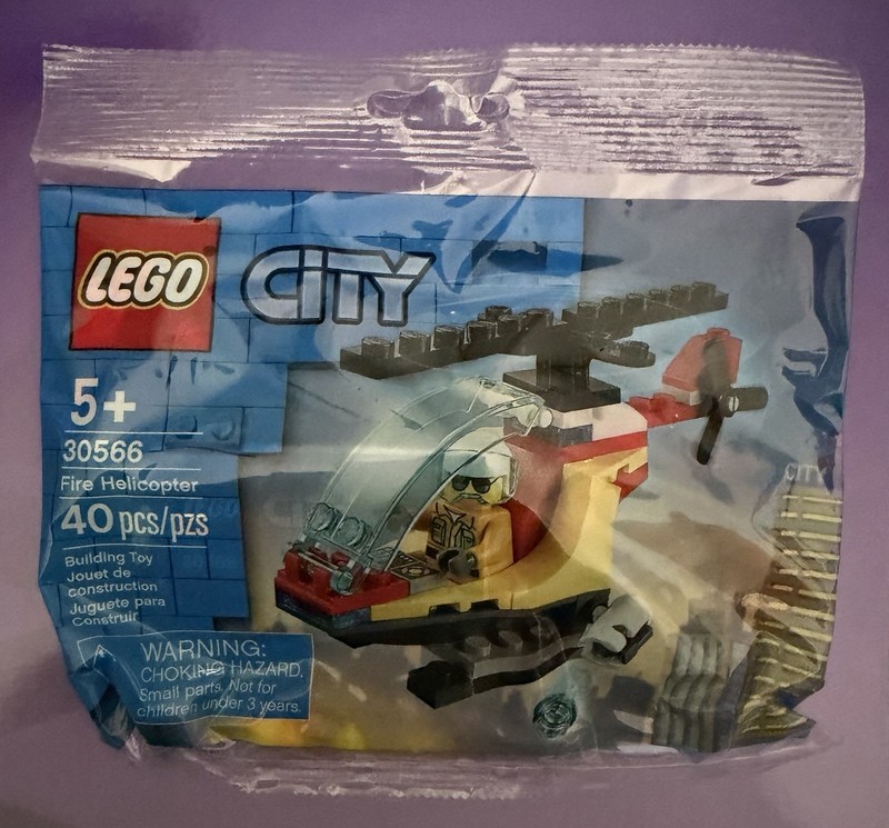 LEGO City 30566 Fire Helicopter Polybag Pilot Minifigure Set NEW