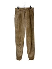 Vintage Andrew Fezza Tan Suede High Waist Pants Size 30