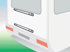 Fiamma Motorhome Perforated Aluminium Mounting Support Bars 2 Pcs - 98656B682