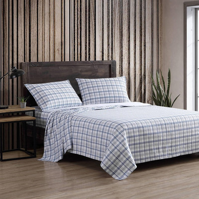 - Twin Sheets, Cotton Flannel Bedding Set, Brushed for Extra Softness, Cozy Home