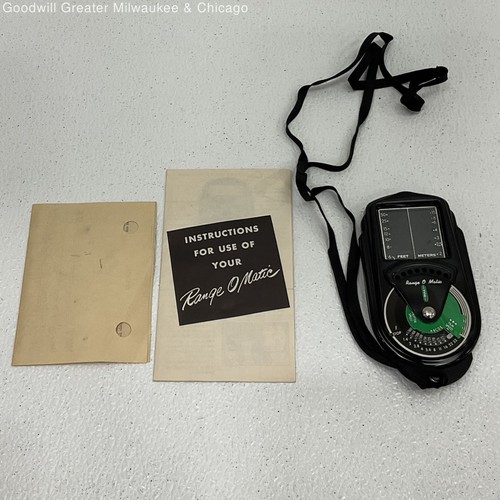 Delco Black Vintage Range O Matic Combination Photo Meter 1950s Plastic Used Box - Photo 2 sur 3