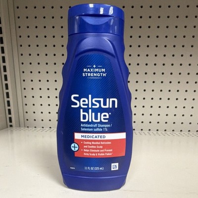 Selsun Blue Maximum Strength Medicated Anti-Dandruff Shampoo Selenium Sulfide 1 