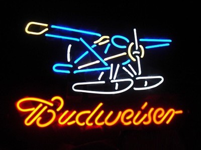 Havilland Beaver Float Plane Beer 20''x16'' Neon Sign Lamp Light Real Glass Decor