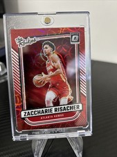Zaccharie Risacher 2024-25 Optic The Rookies Red Intl Prizm + Topps Blackout