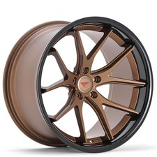 Ferrada Wheels Fr2 19x8.5 Matte Bronze With Gloss Black Lip 4pcs B2