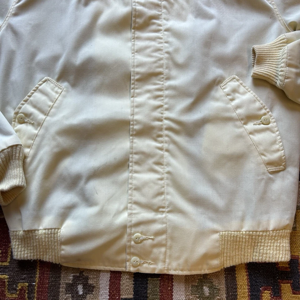 Chaqueta Taxi Bombardero De Colección Años 60 La Paz By Catalina Algodón Talla 38 - Amarillo Pálido Foto 3 de 4