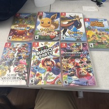 Nintendo Switch EMPTY Game Case Lot of 7 Mario/ Pok mon NO GAMES