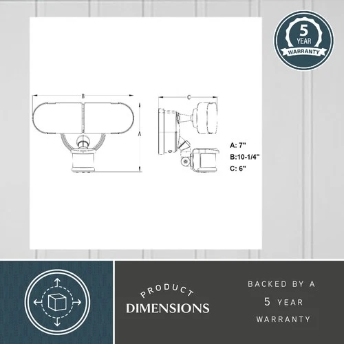Vaxcel Lighting T0625 Lambda 10"W LED Outdoor Flood Light - Bronze - Picture 9 of 12