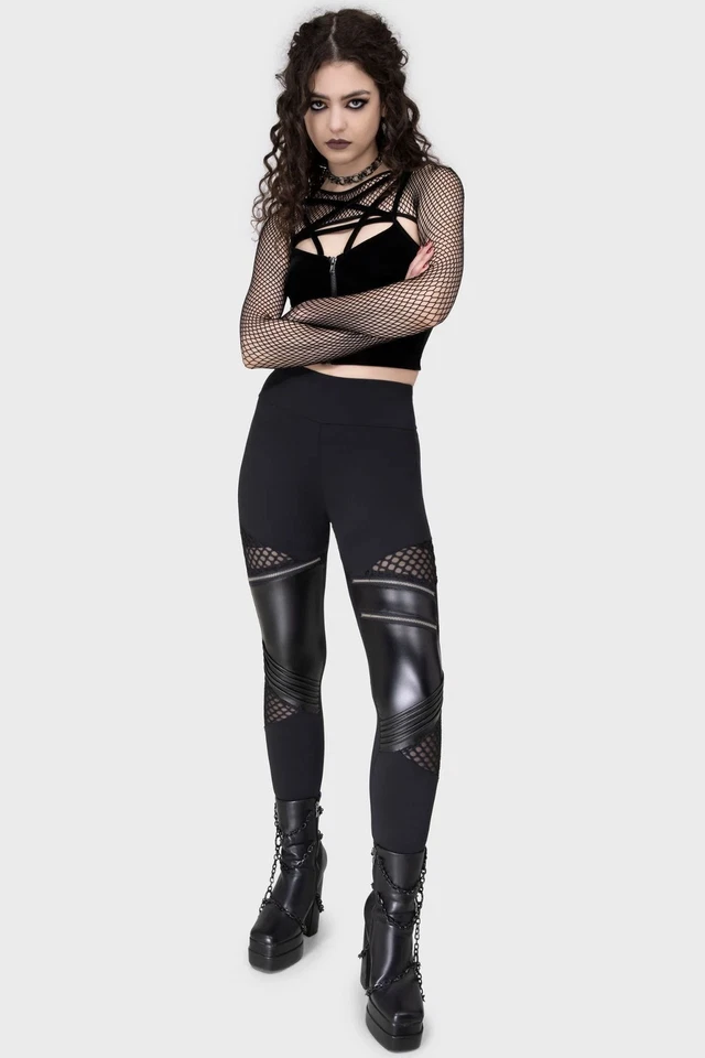 KILLSTAR Leggings Black Neo Noir - Image 3 of 4