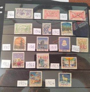 SWEDEN EARLY ISSUES 1904 1926 CHRISTMAS SEAL STAMPS