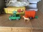 Vintage Dublo Dinky Toys  073 Land Rover & Horse Trailer With Horse Rare